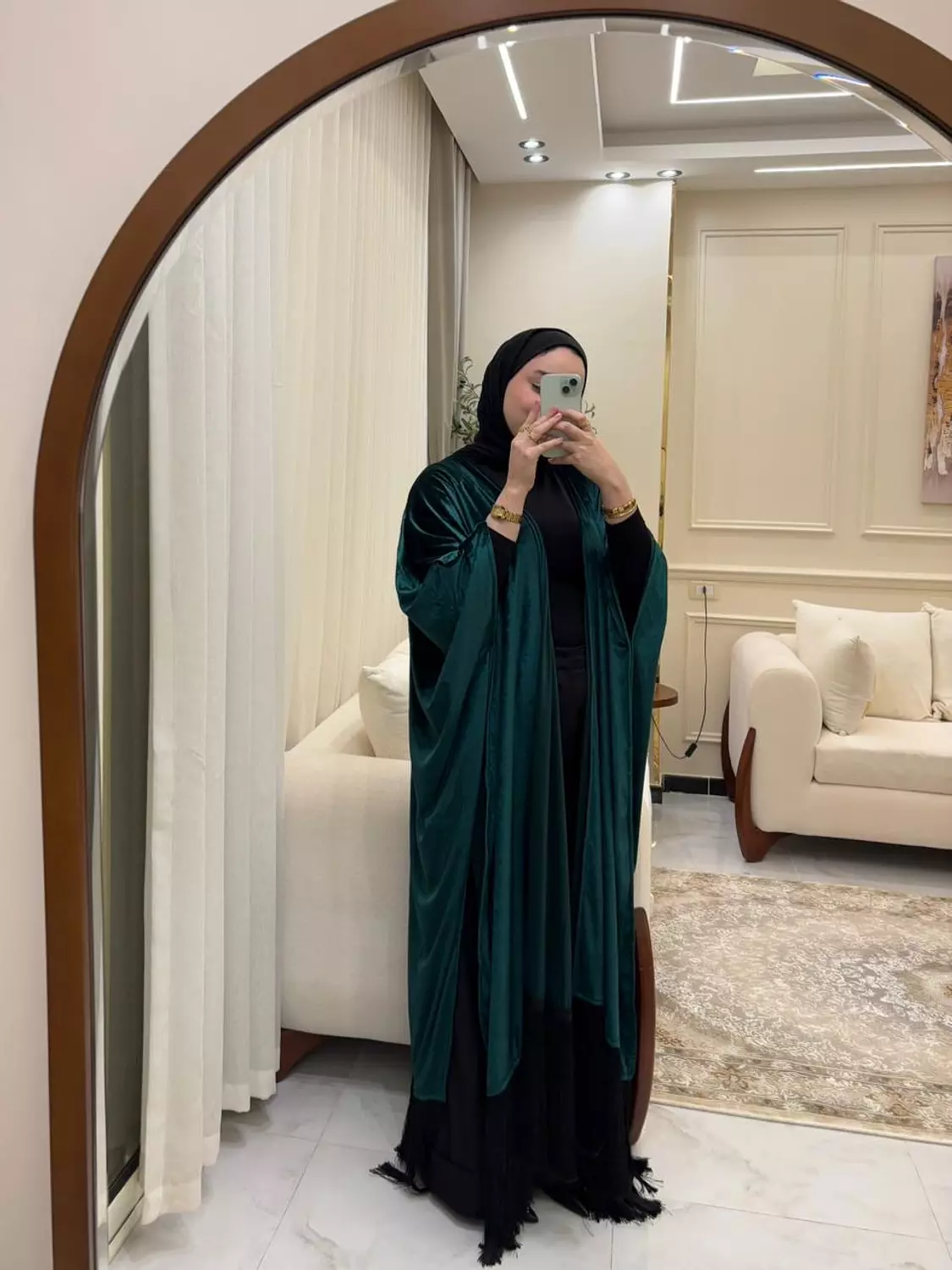 Halima Dark Green kaftan image