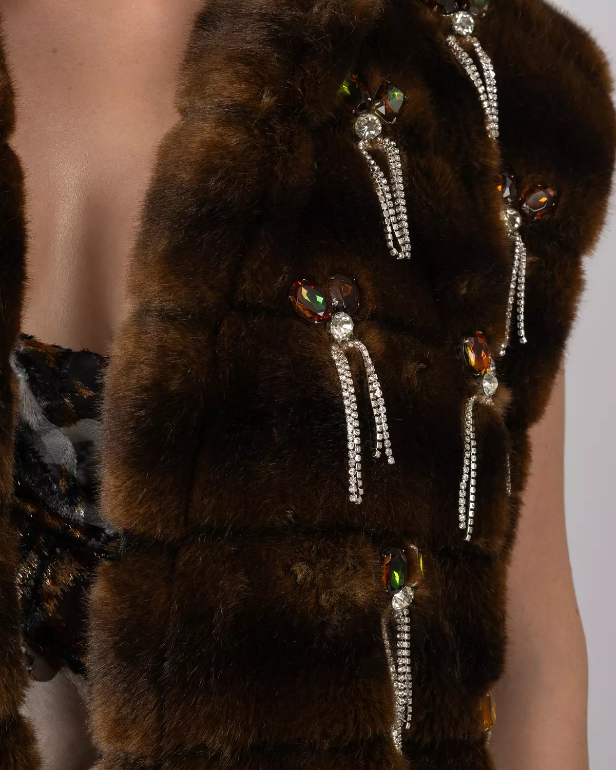 Brown Faux Fur Vest hover image