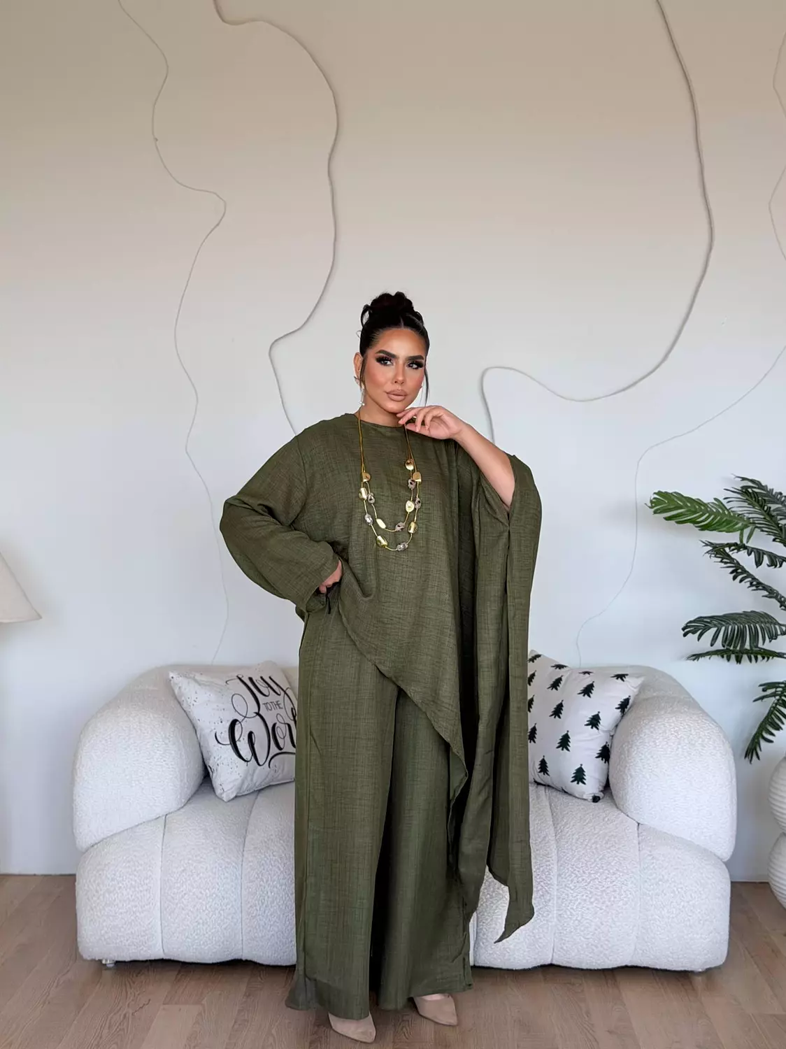 The Flowy Set In Olive 4