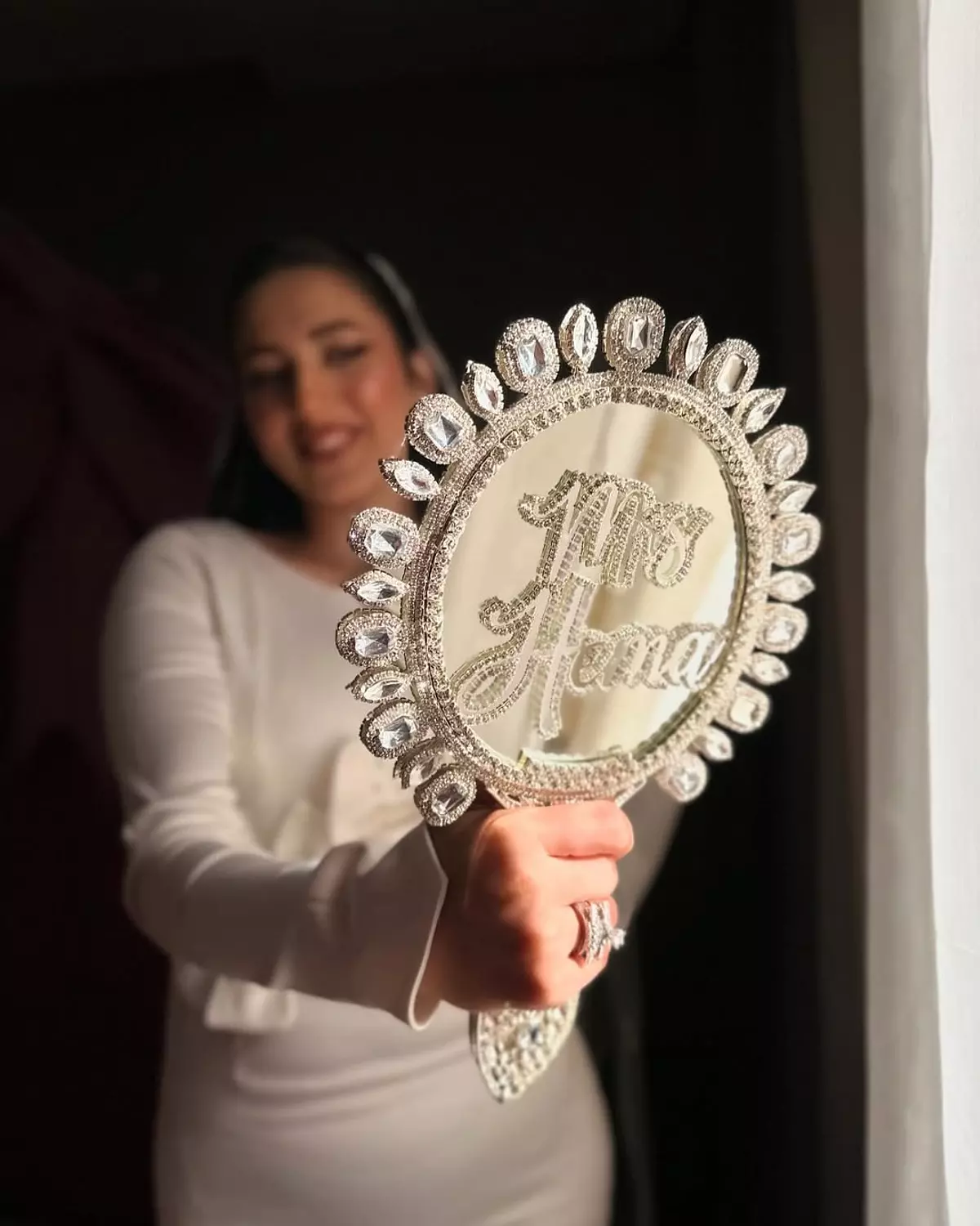 Luxury Crystal Hand Mirror 4 5