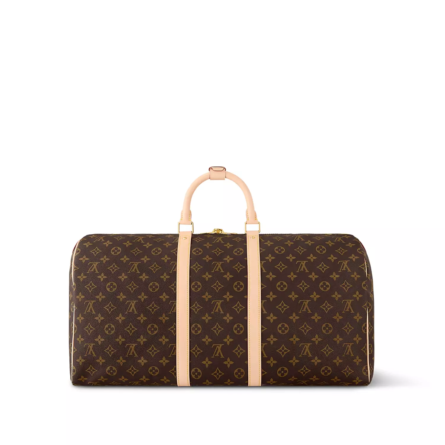 Louis Vuitton Keepall 55 duffle bag in Monogram canvas with natural cowhide leather trim 3