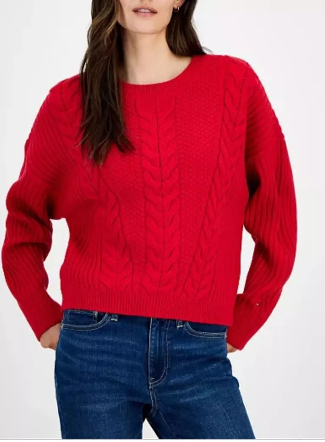 bright red winter sweater Tommy Hilfiger  image