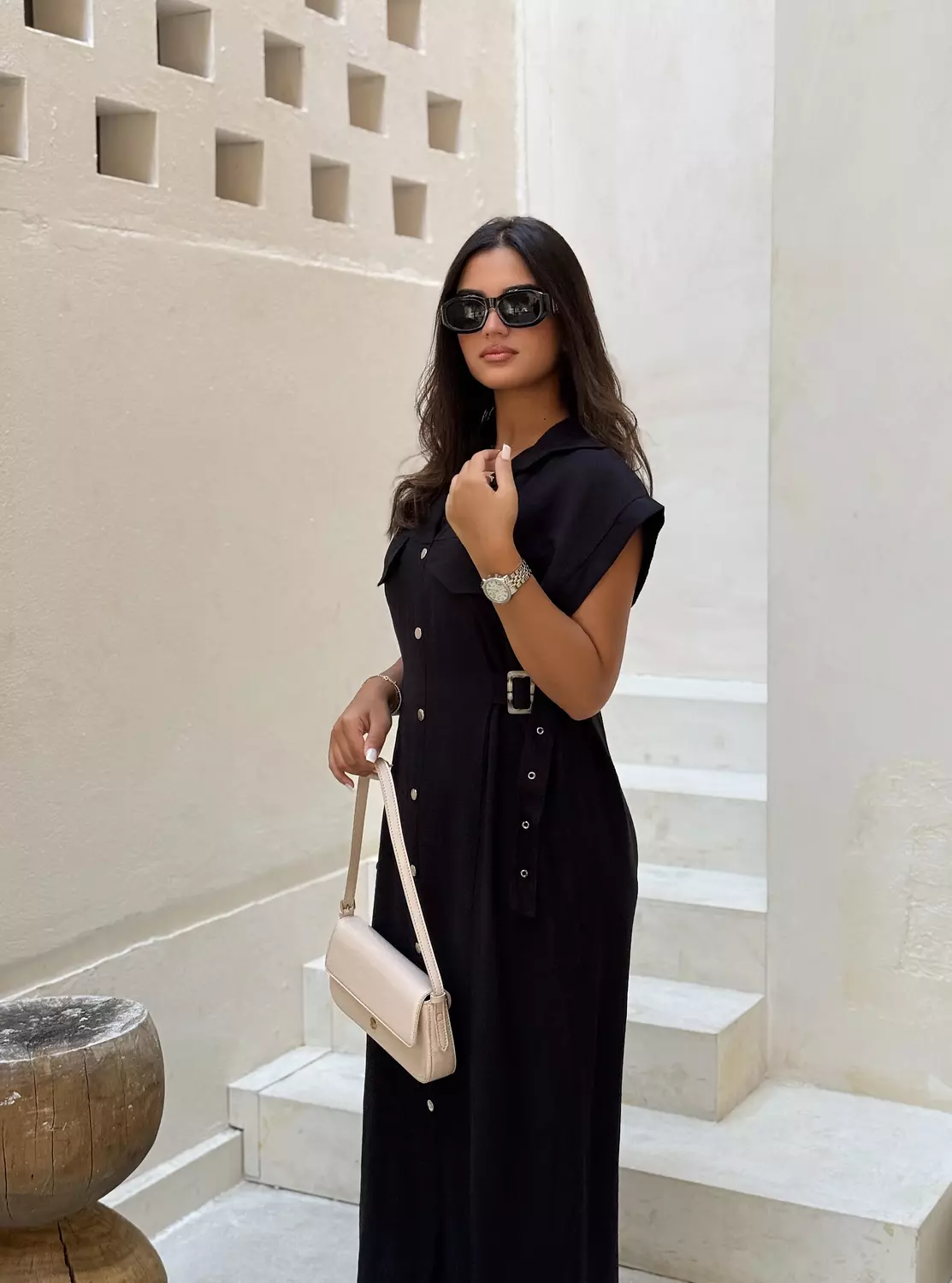 Belted shirt dress 3