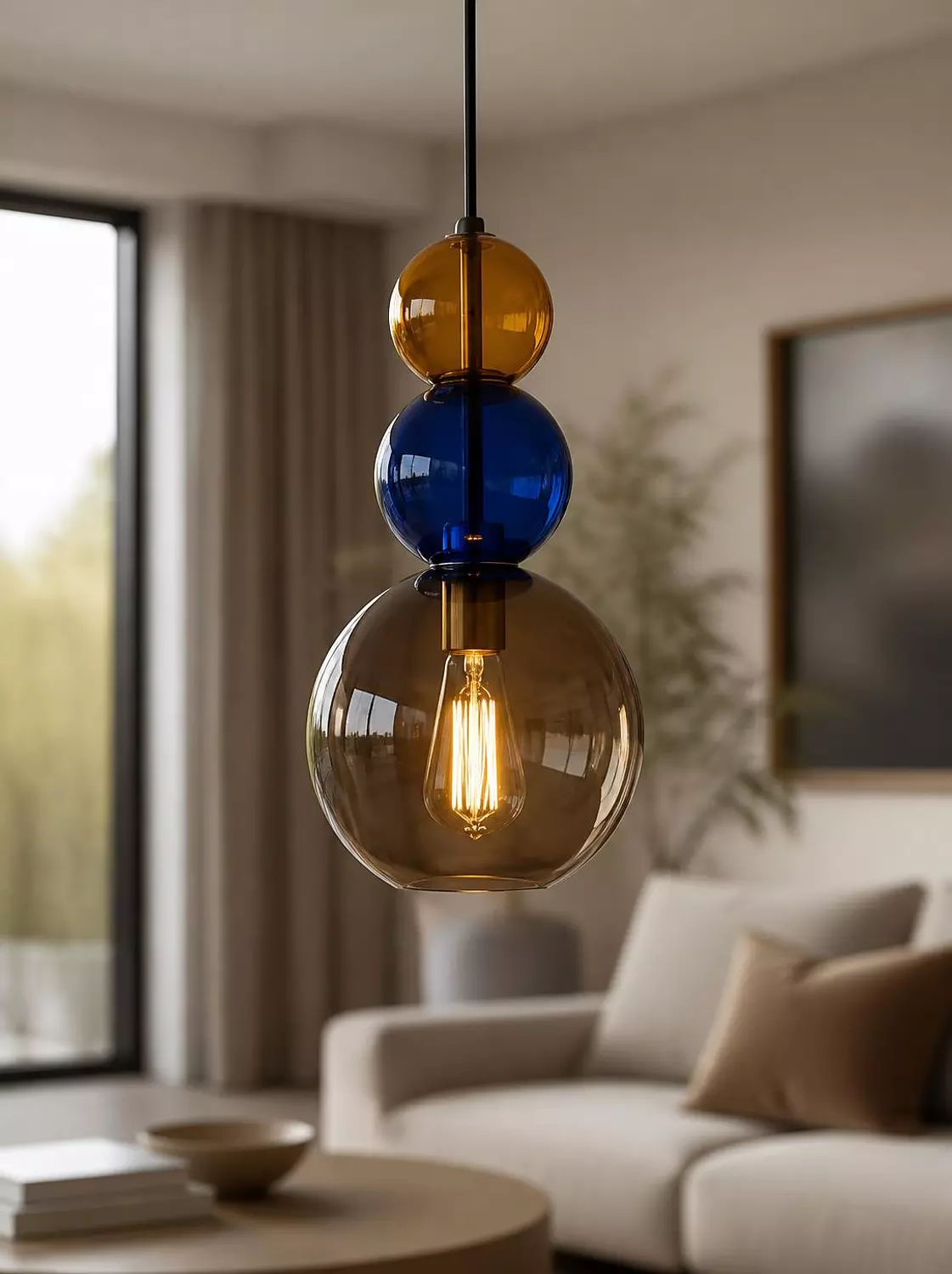 Estelle Handmade Pyrex Glass light Pendant image