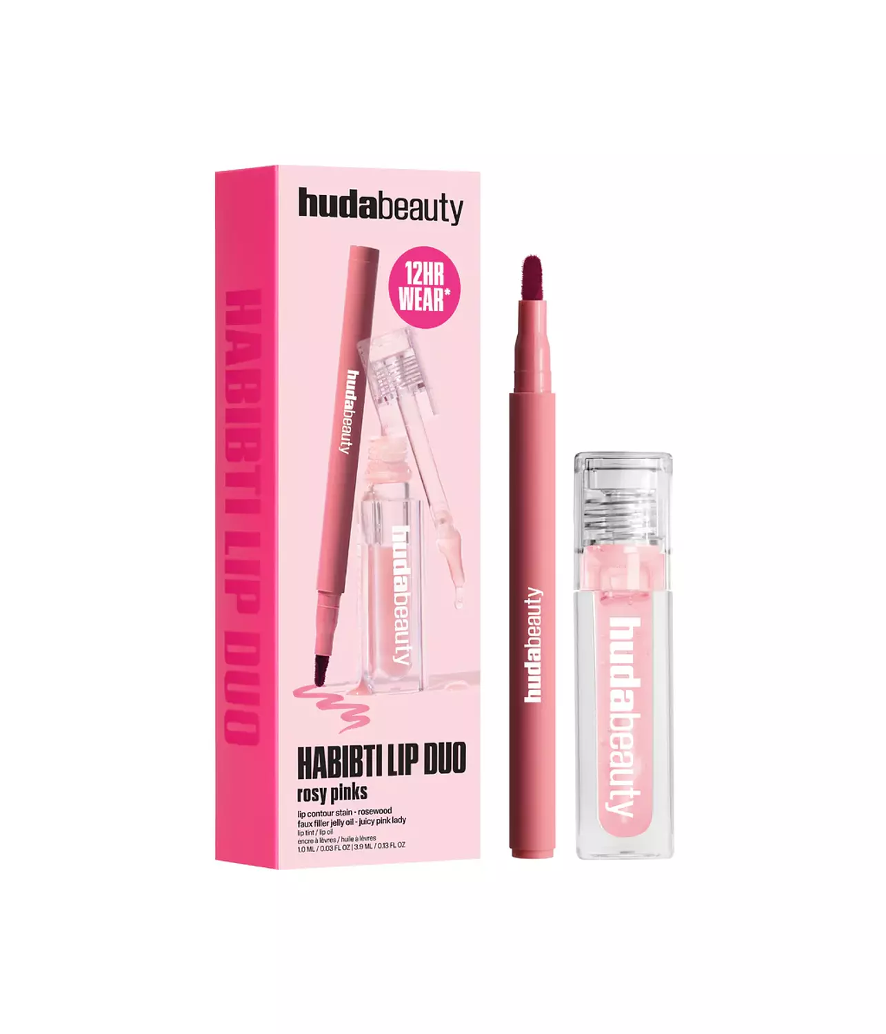 HUDA BEAUTY HABIBTI ROSY PINK LIP DUO image