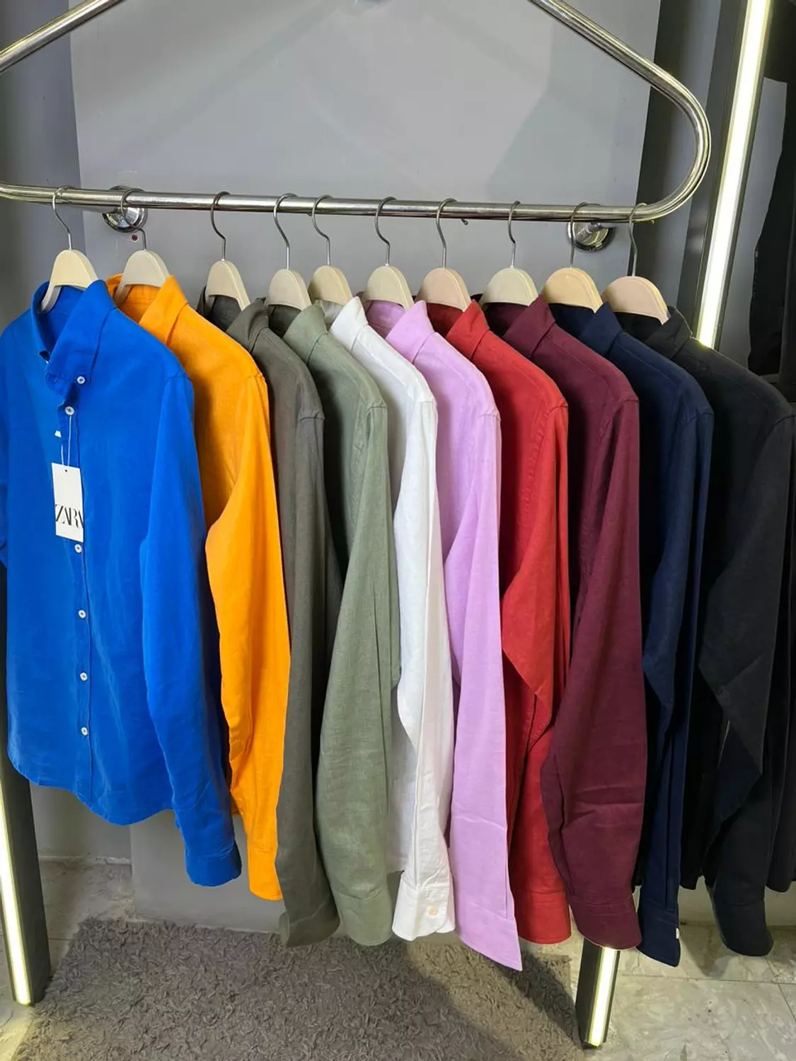 ZARA ORANGE RED LINEN SHIRT / 11738 3