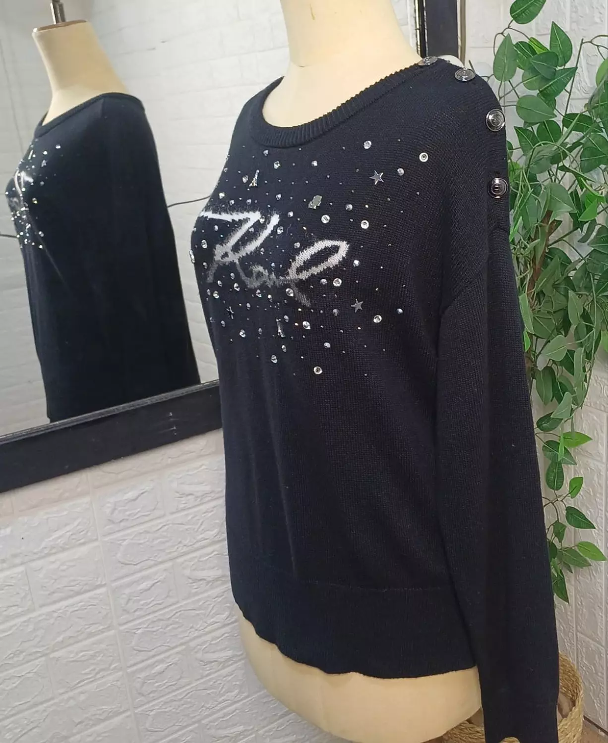 Pullover KARL LAGERFELD _black and silver  image