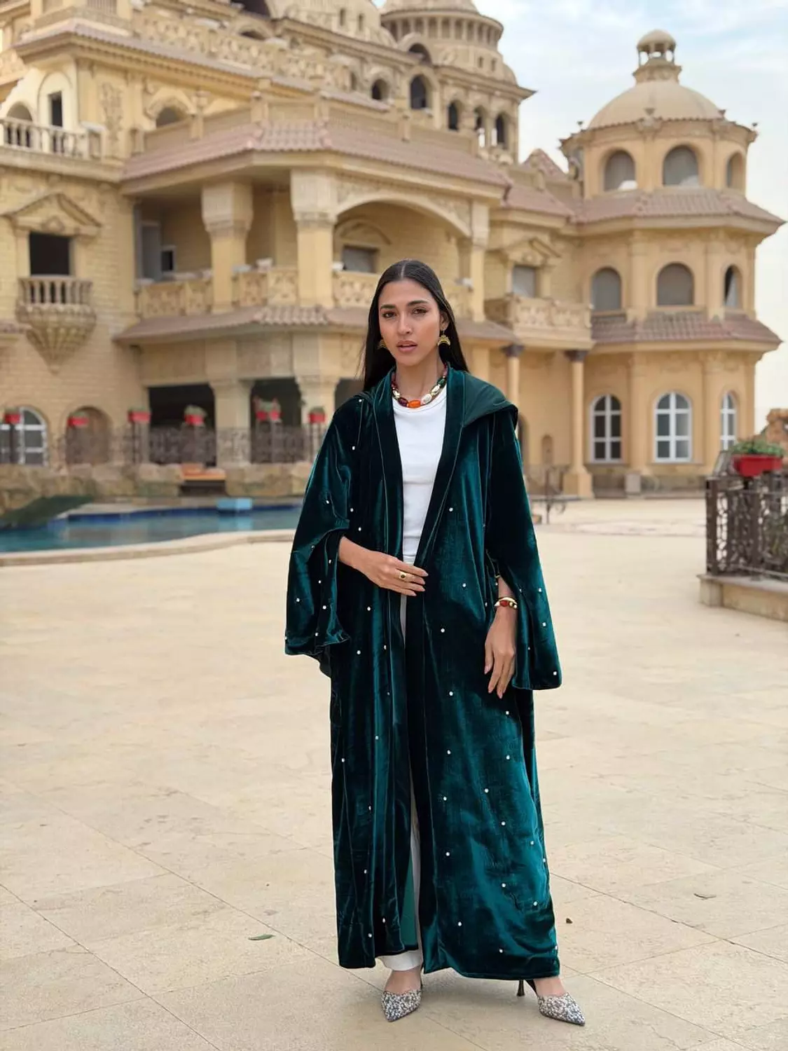 kaftan strass olive hover image