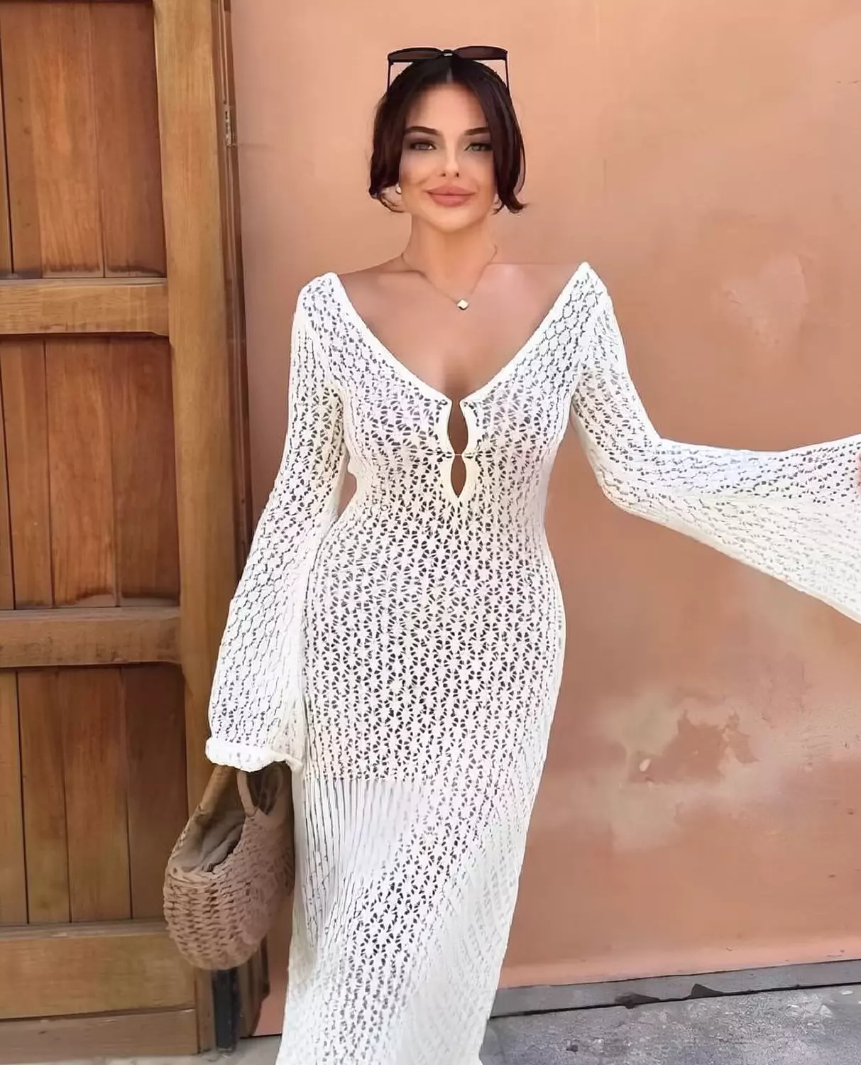Diamond Knit Maxi Dress hover image