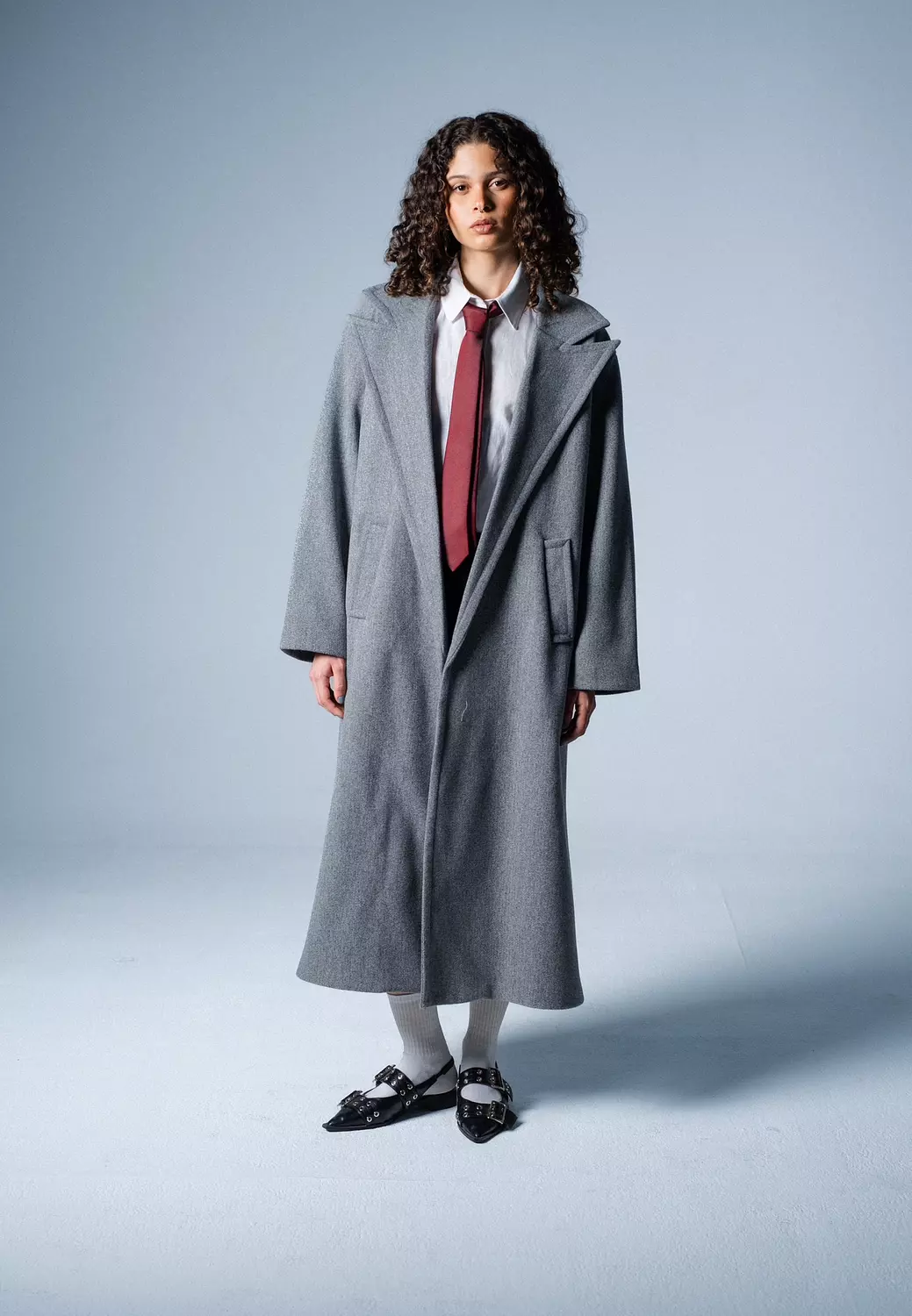 Aleron Over-sized Grey Coat  1