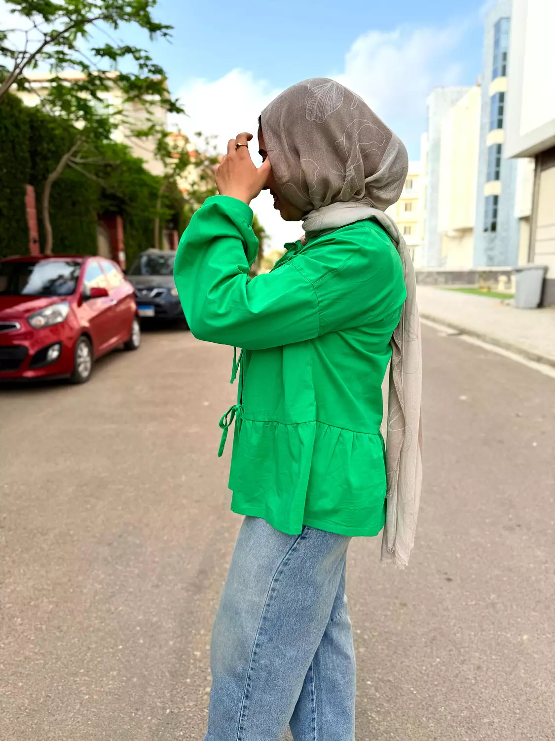 BOW BLOUSE IN GREEN 1