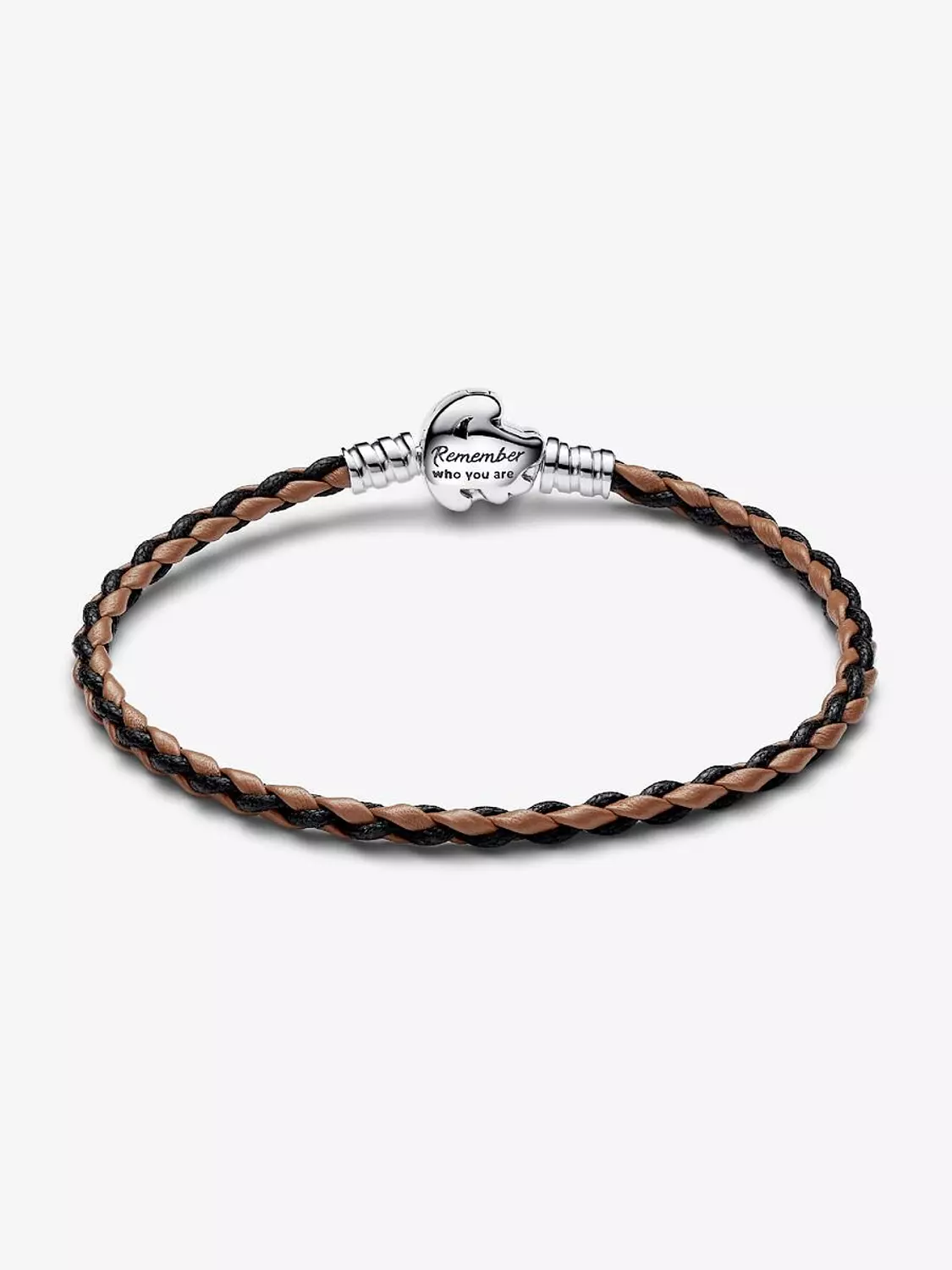 Disney The Lion King Clasp Pandora Moments Braided Leather Bracelet Sterling silver image
