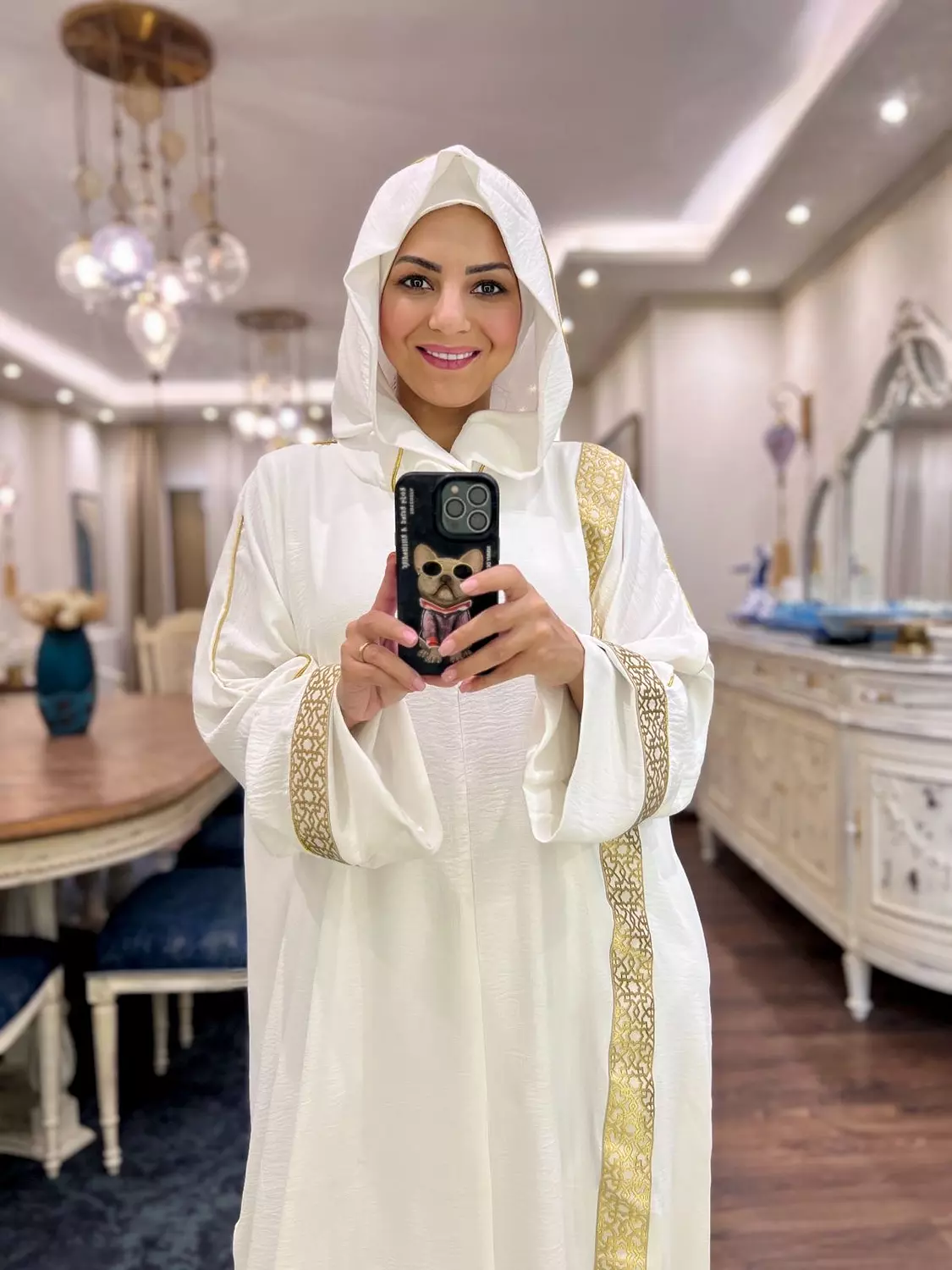 Free size Abaya- White 2