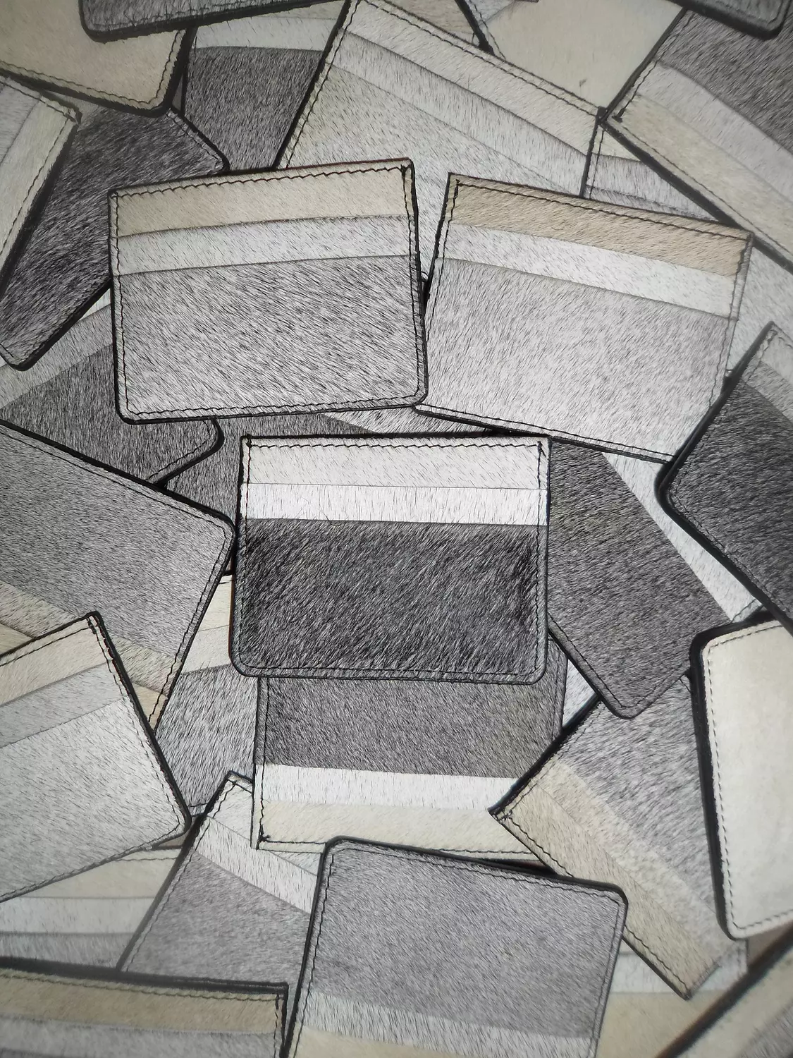 Grey Cowhide Cardholder  hover image