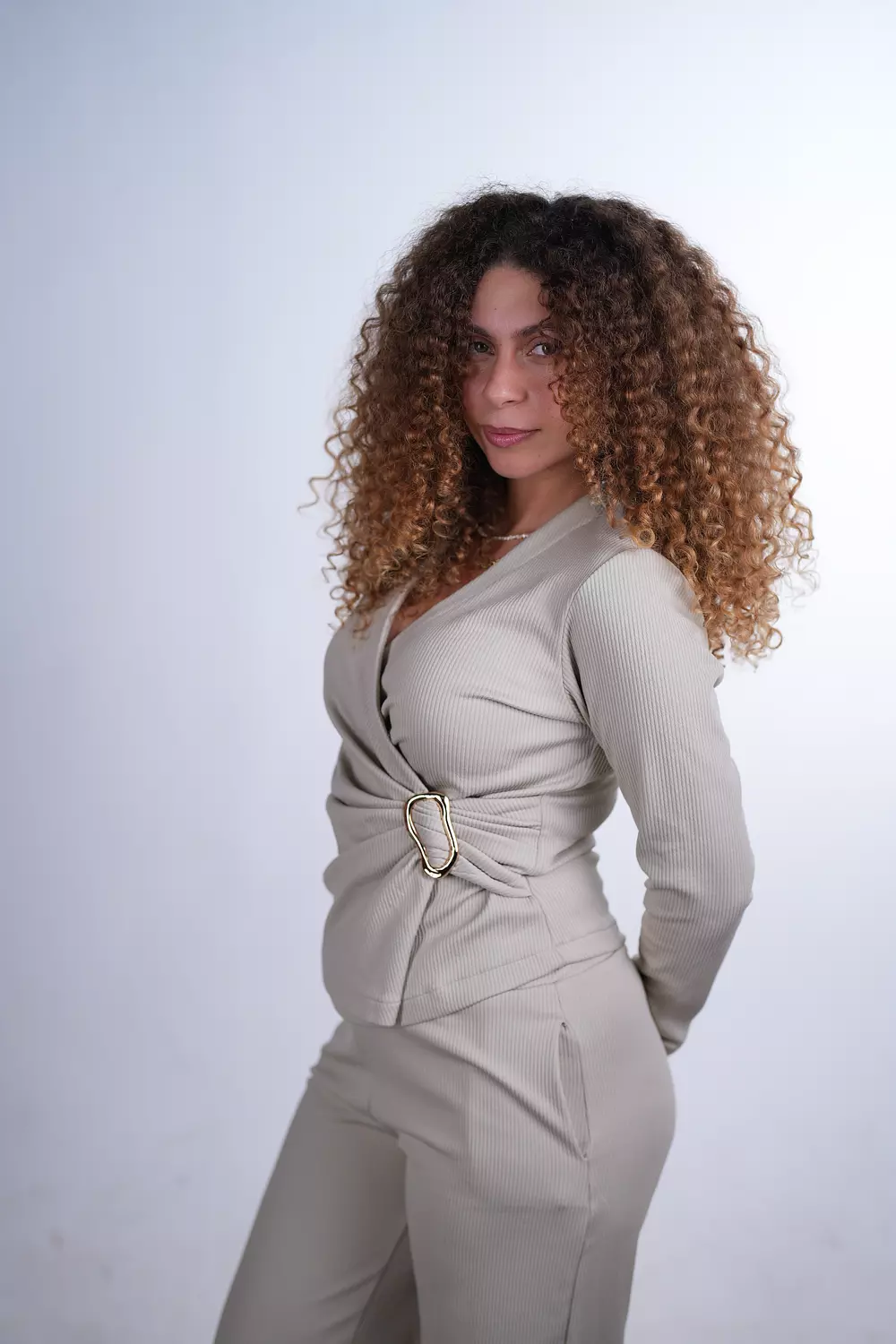 The Weekend Wrap Set - Creme  hover image