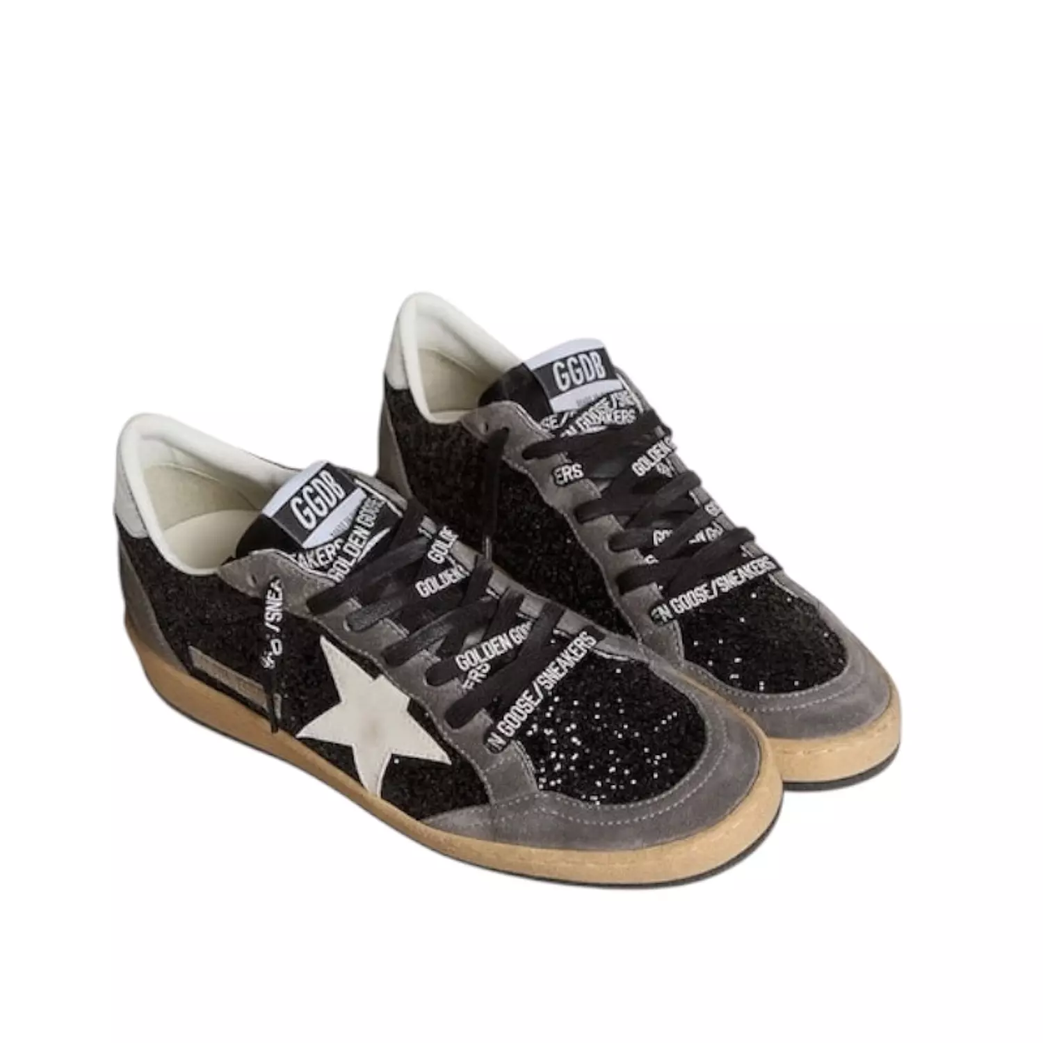 Ball Star in glitter with leather star and metallic 1