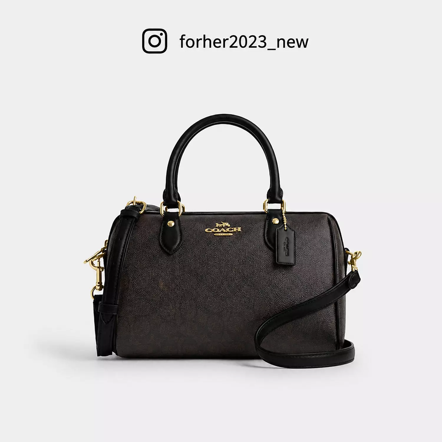 Coach Rowan Satchel Bag In Signature Canvas image