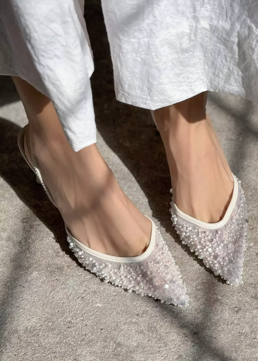 Mesh Slingback Heel 5
