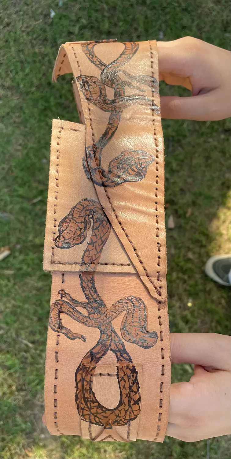 Kemet map real leather hand-made shoulder bag  3