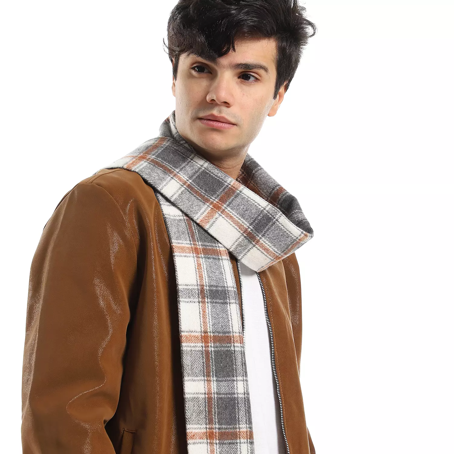 كوفيه كاروه كلاسيك - 2285 -رمادي * أبيض * بيج hover image