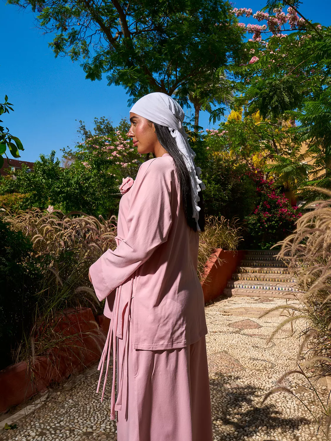 Worood Comfy Set with Pin - Powder Pink 8