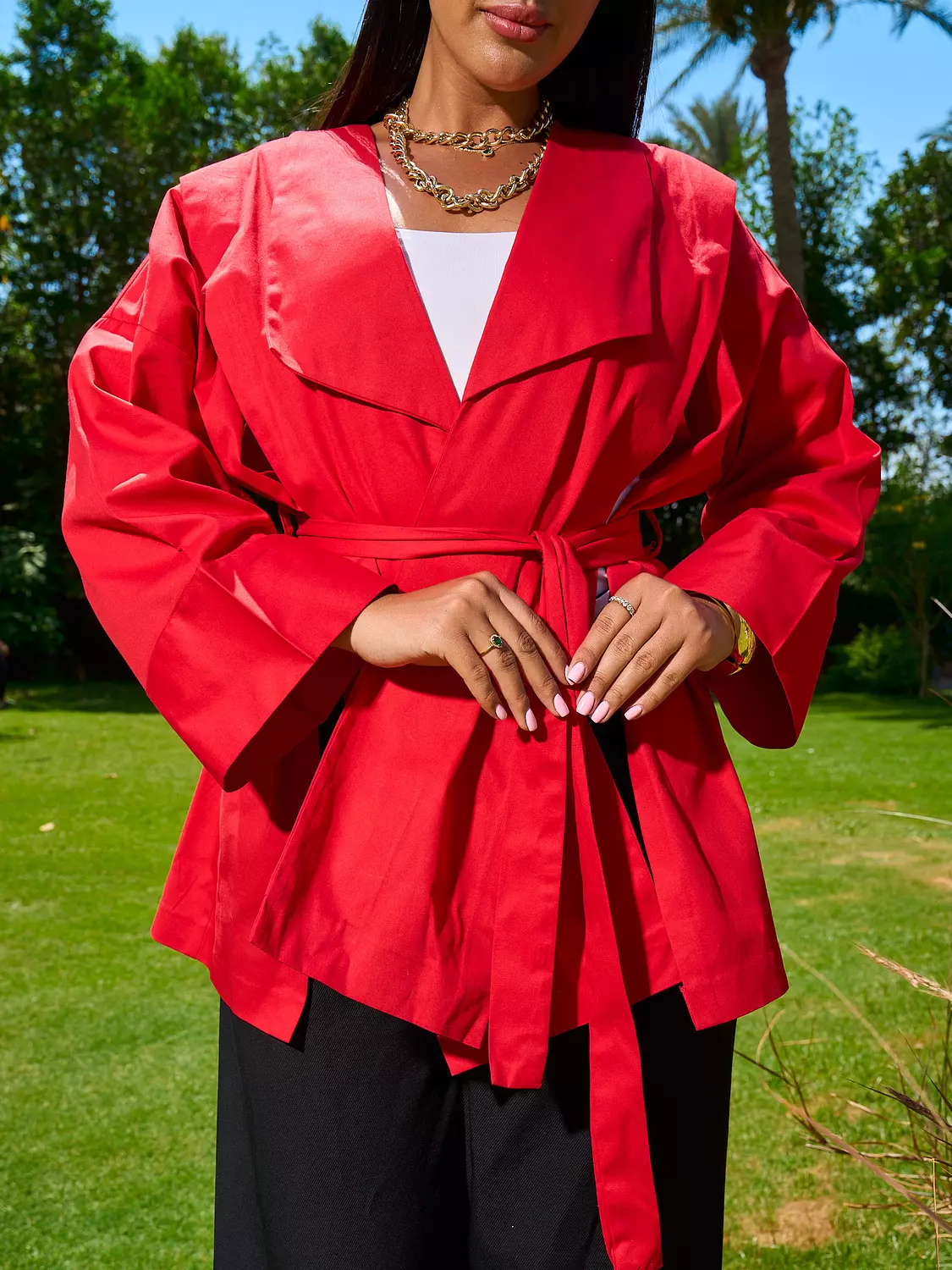 Worood Kimono Jacket _ Red 5