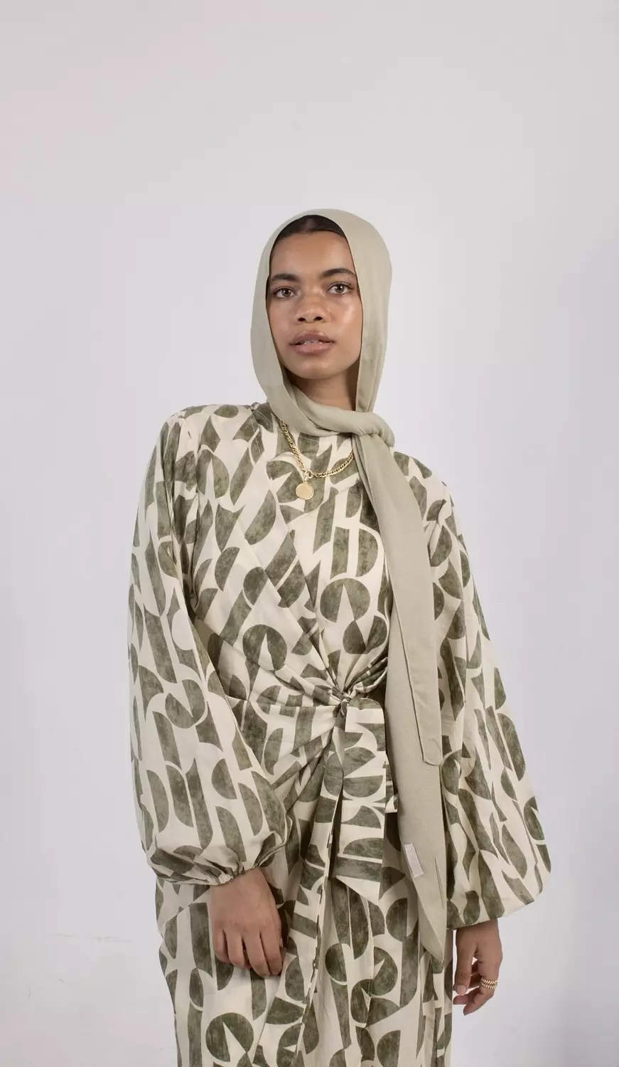 Qamar wrapped dress 1