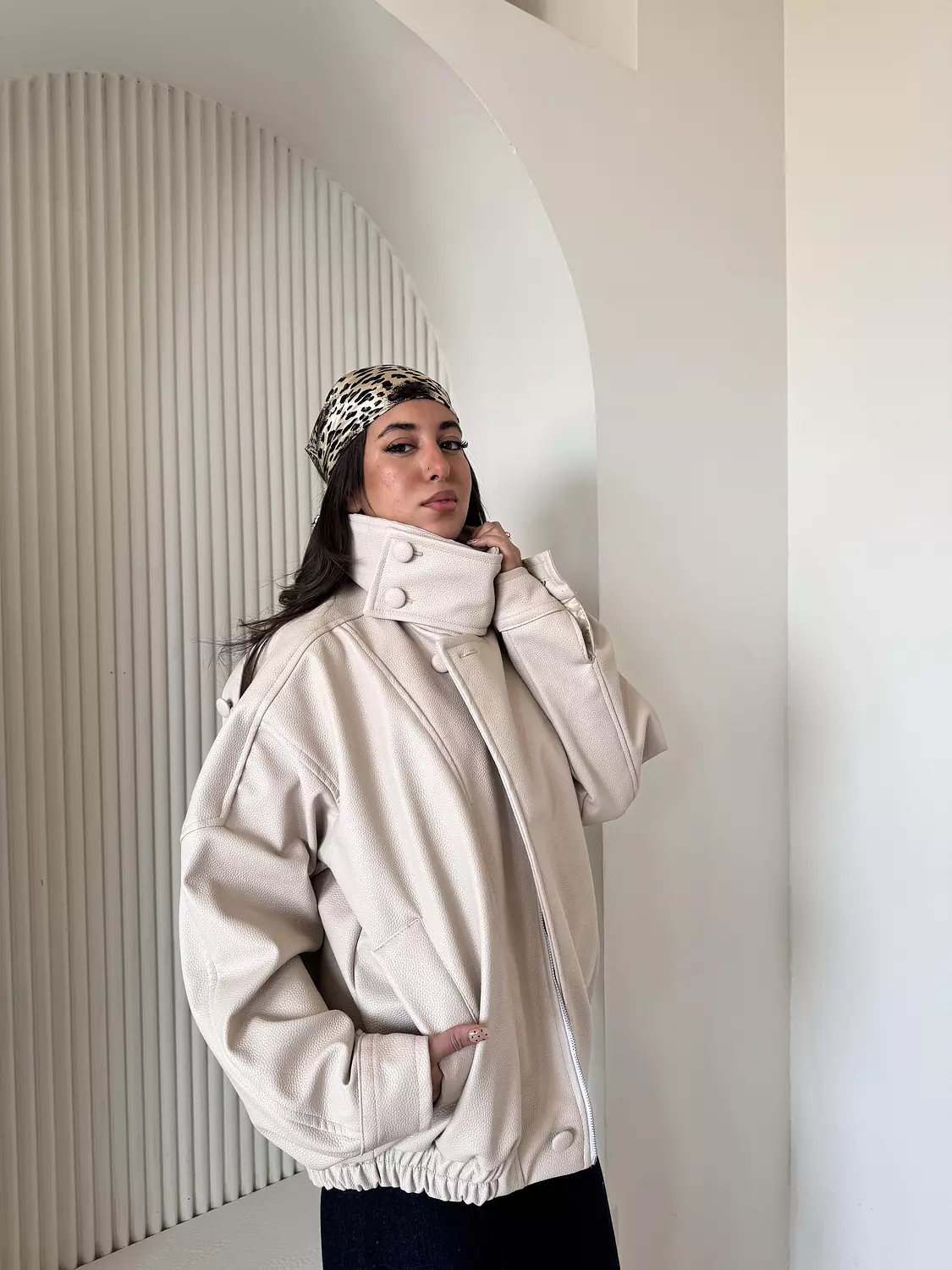 The skin leather jacket 2