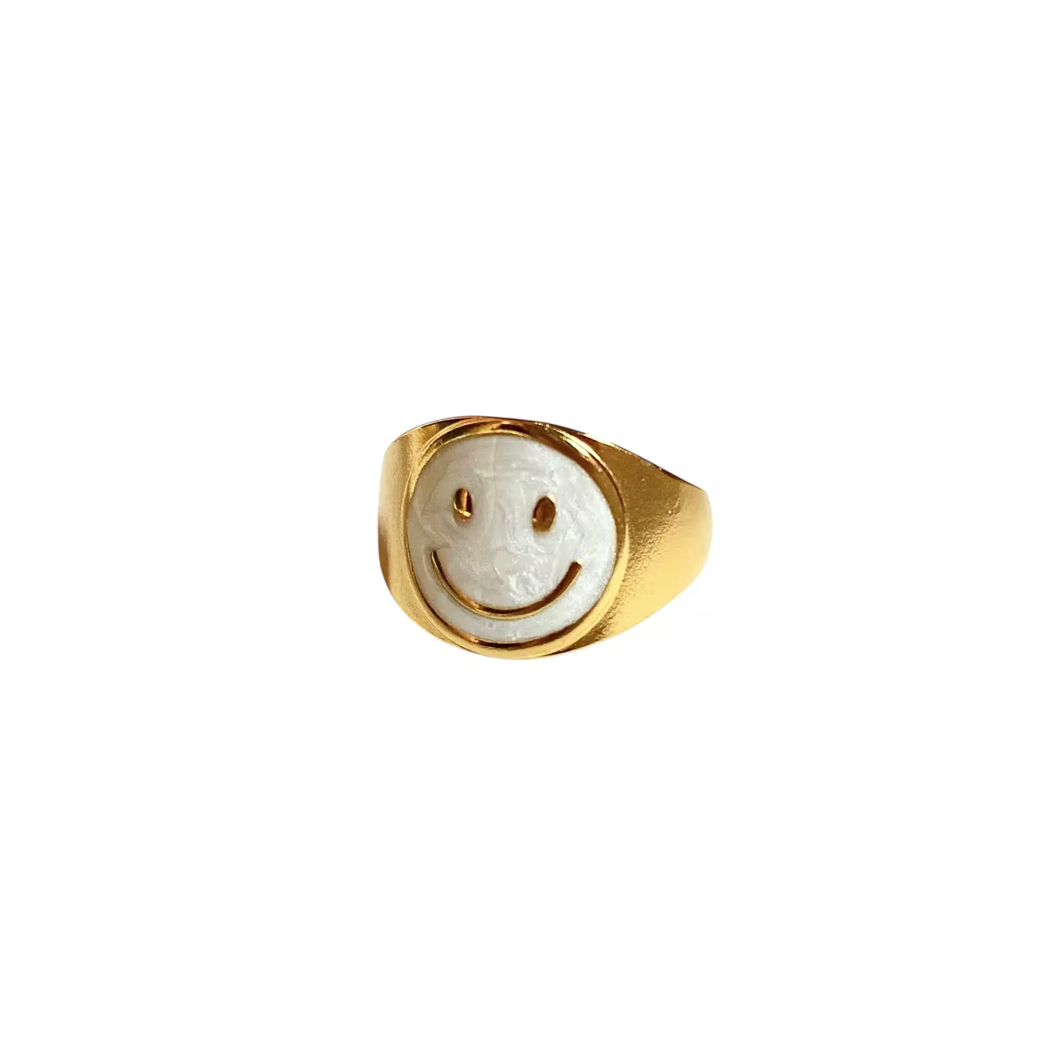 Smiley face stainless steel ring image