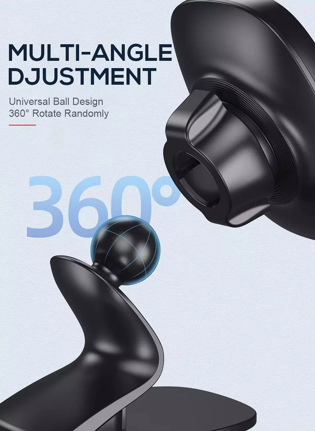 Car Mobile Holder - Secure Mounting and 360-Degree Rotation - Mounts on Dashboard or Air Vent - WUW Z27 7
