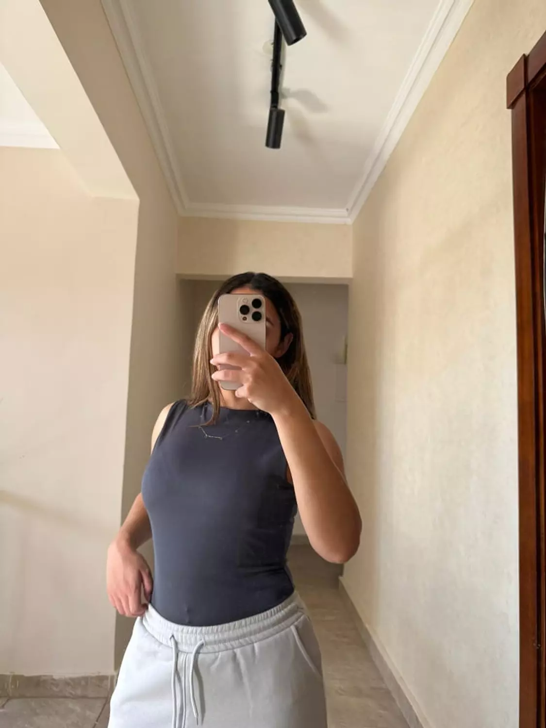 Sleeveless Dark Grey Basic Top image
