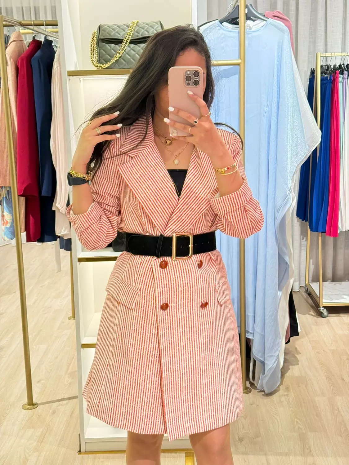 STRIPED DRESS BLAZER image