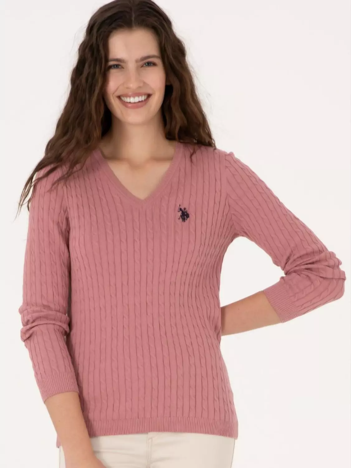 Pullover US polo dusty pink  image