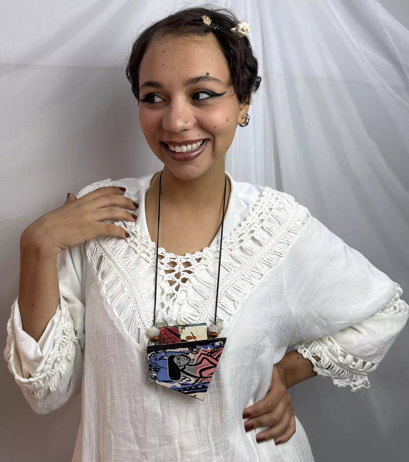 Mixed Media reversible necklace by R.A jewelry 2