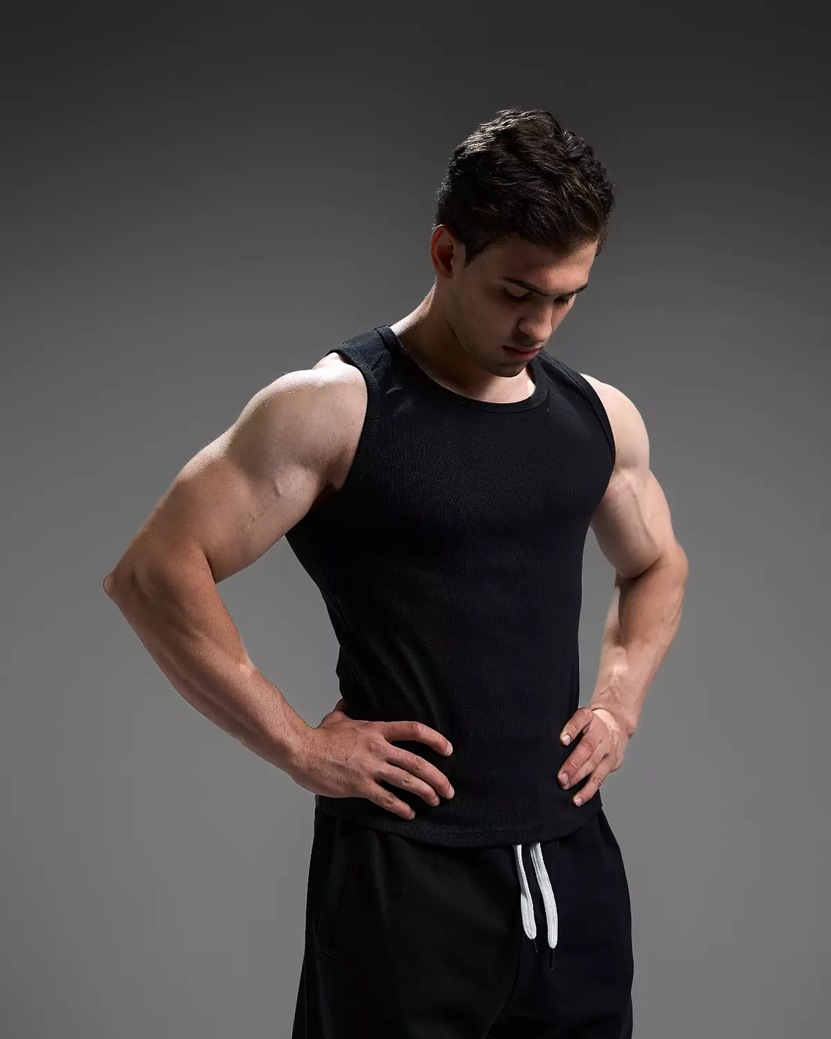 RIBBED TANKS - black 6