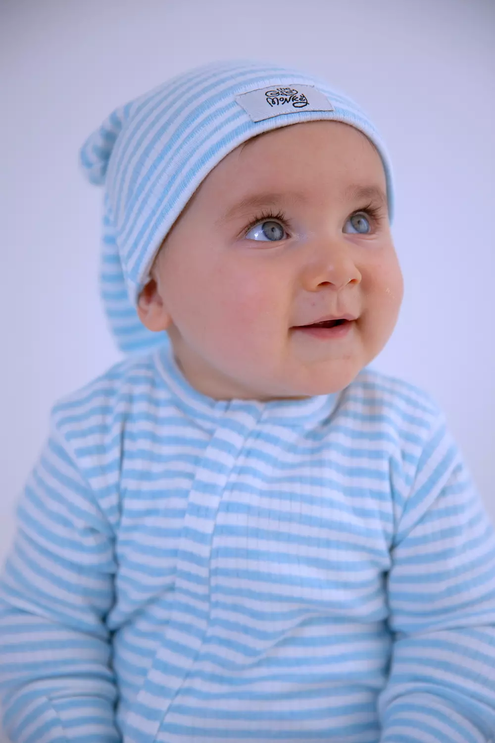 Bunbun organic baby blue set with beanie 6