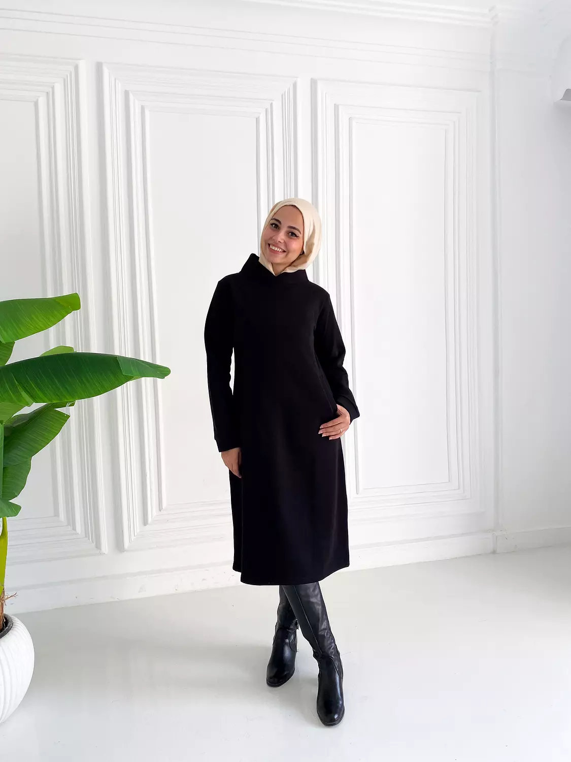 Camel Melton Dress 5