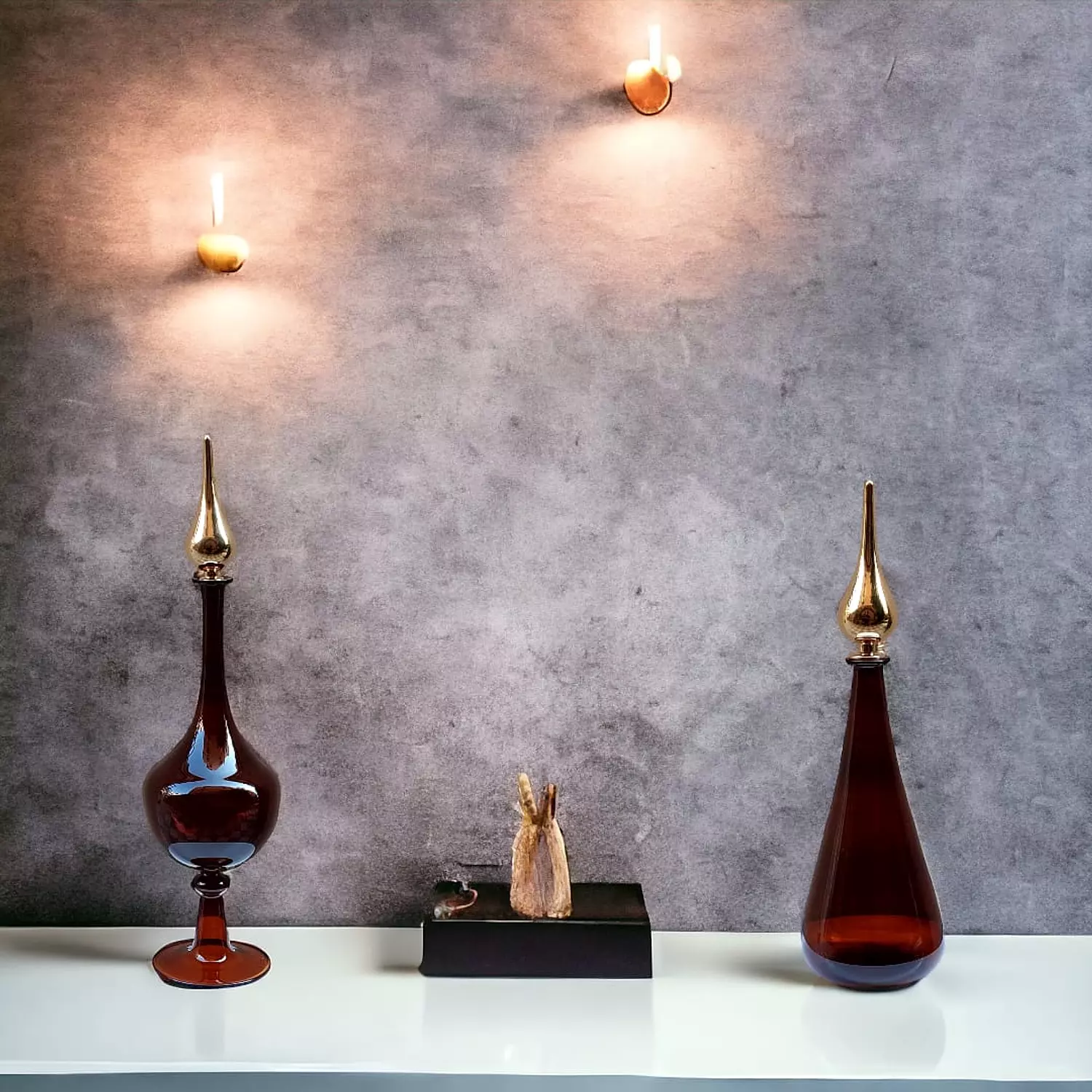 Tall handmade pyrex vases image