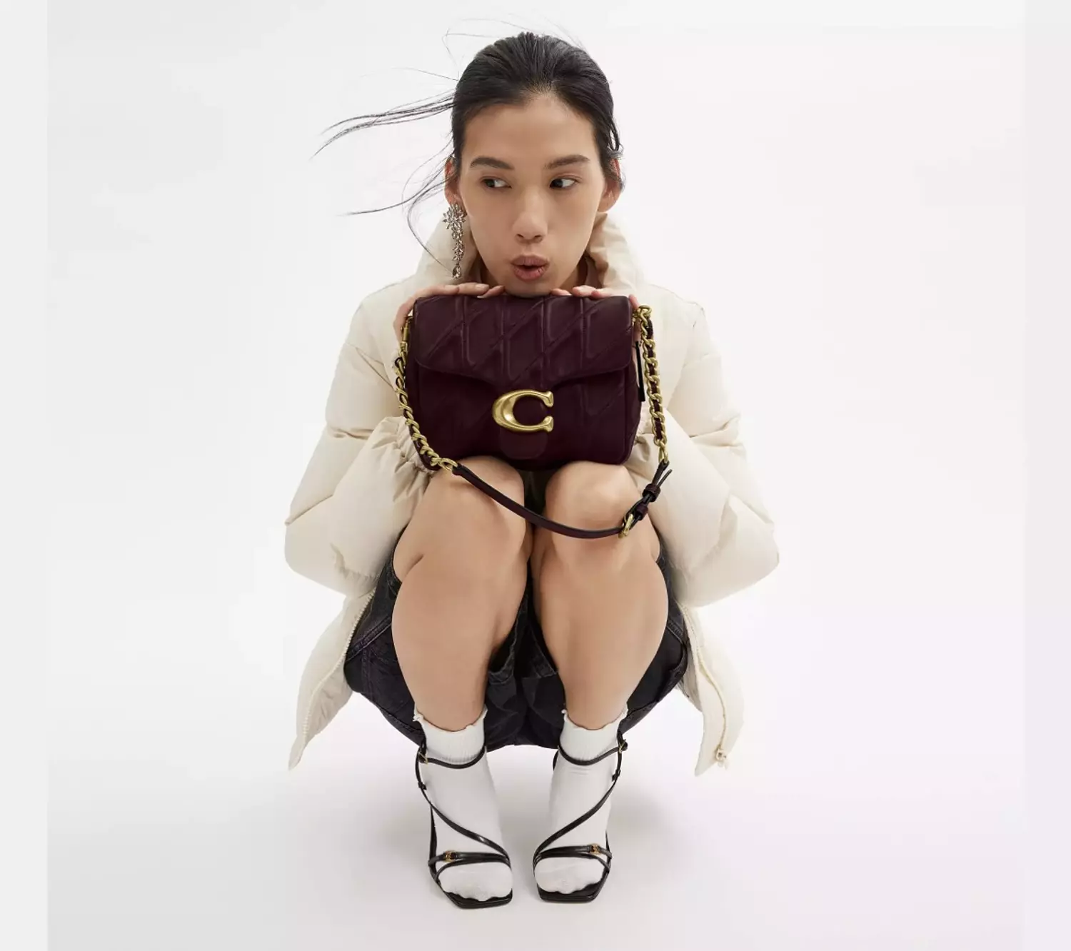 The Coach Times Square Tabby Shoulder Bag with quilting 5