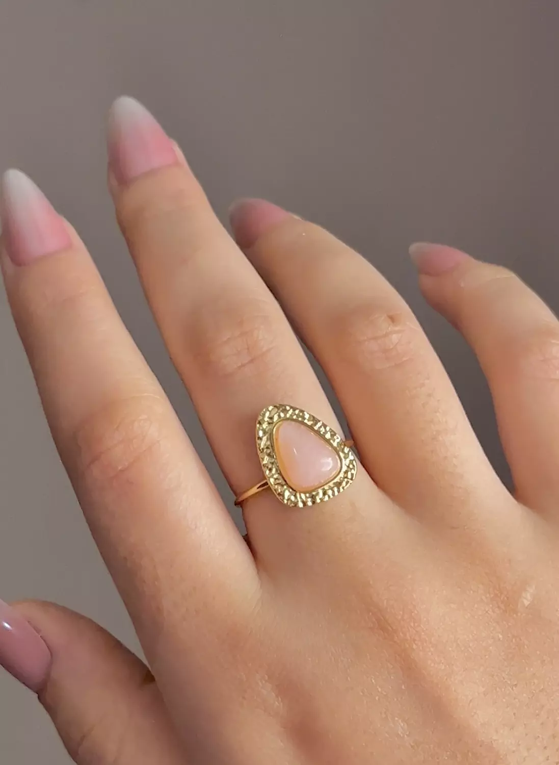 Vintage pink stone ring image