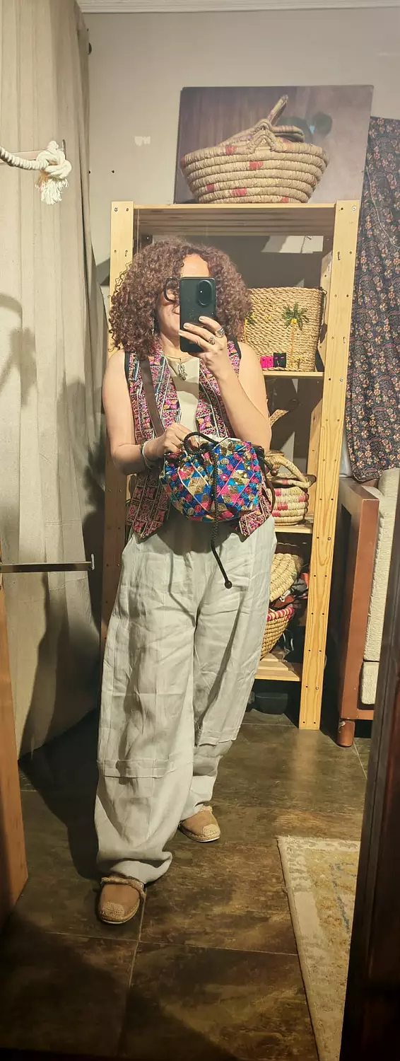 Small Indian bucket bag image