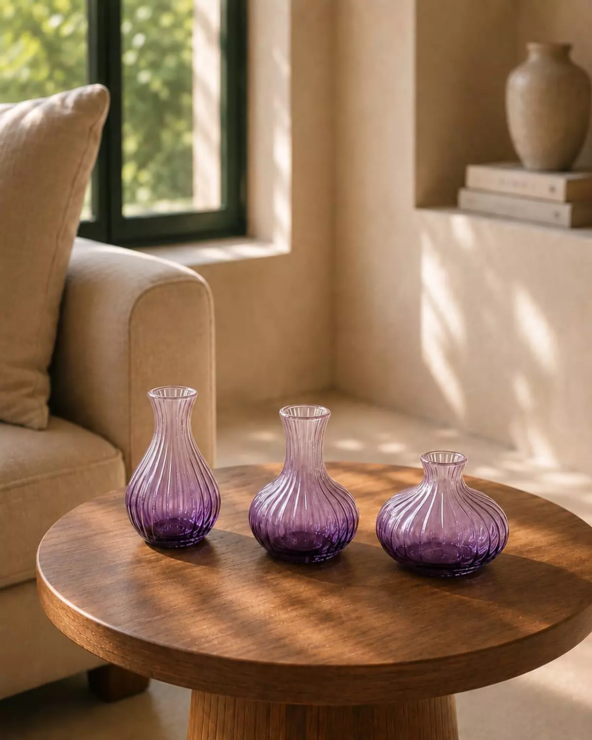 Amara - Set of 3 Handmade Pyrex Glass Vases 3