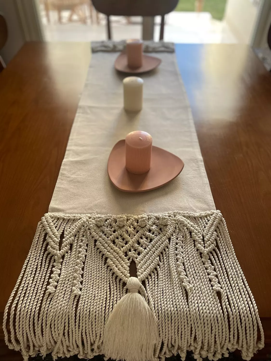 Cotton Macrame Frings Runner  3