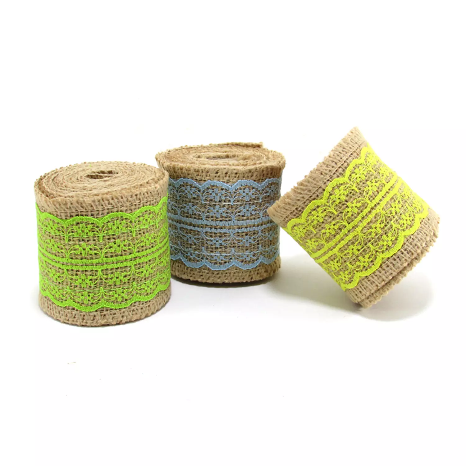 Burlap Ribbon Roll With Lace image