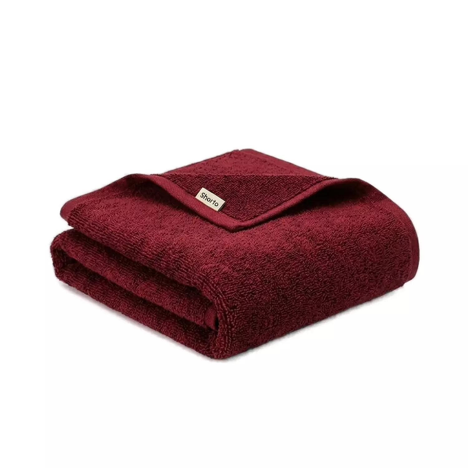 Shorto Plain Towel Made From 100% Cotton - 2627 - Burgundy image