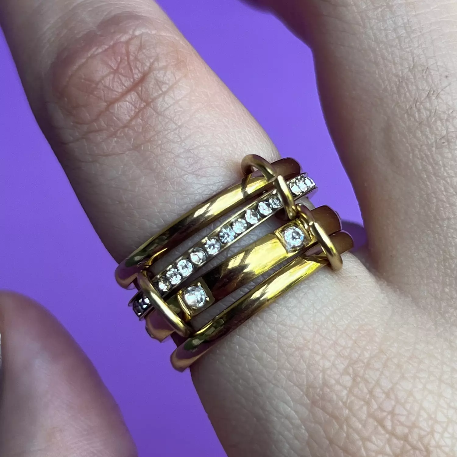 4 Golden Stack Orbita Ring  image