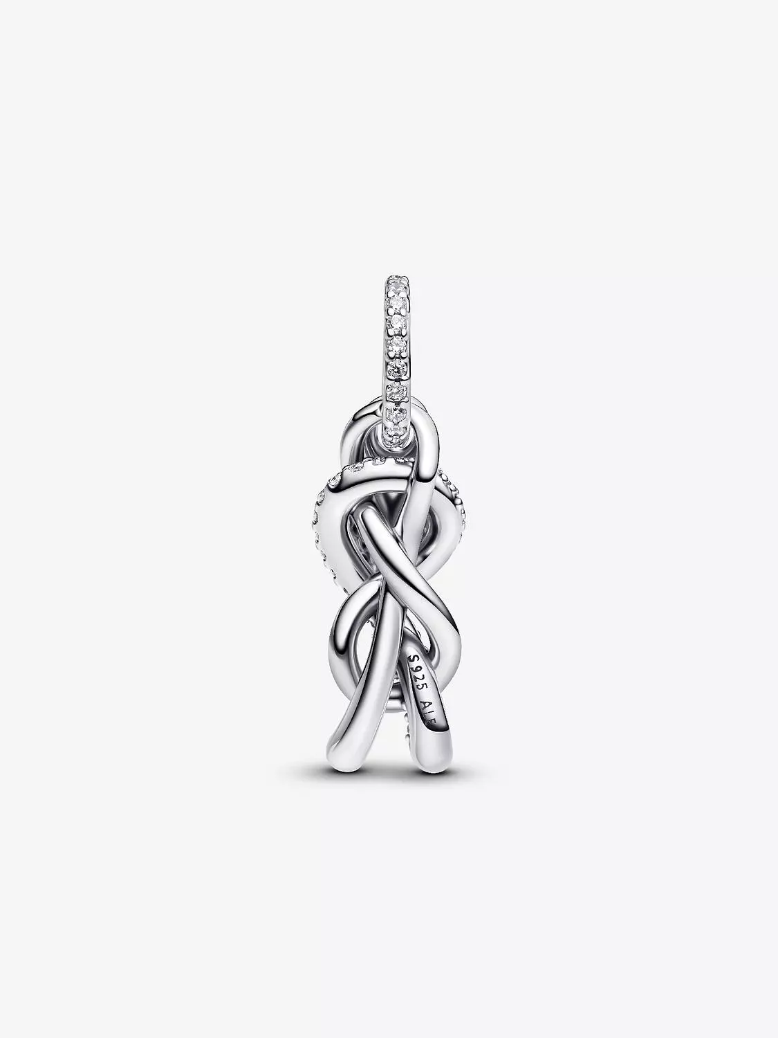 Pavé Infinity Knot Dangle Charm Sterling silver 2