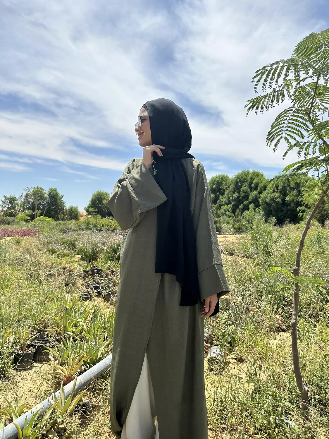 Nature Wrapped Dress - Dark Green 2