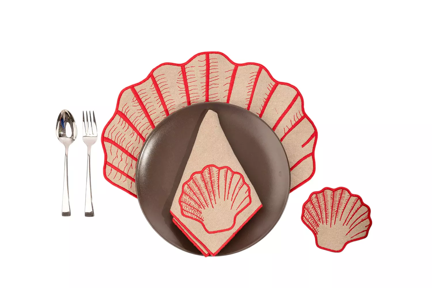 Placemat Set of 6 " Red Shell "-2nd-img