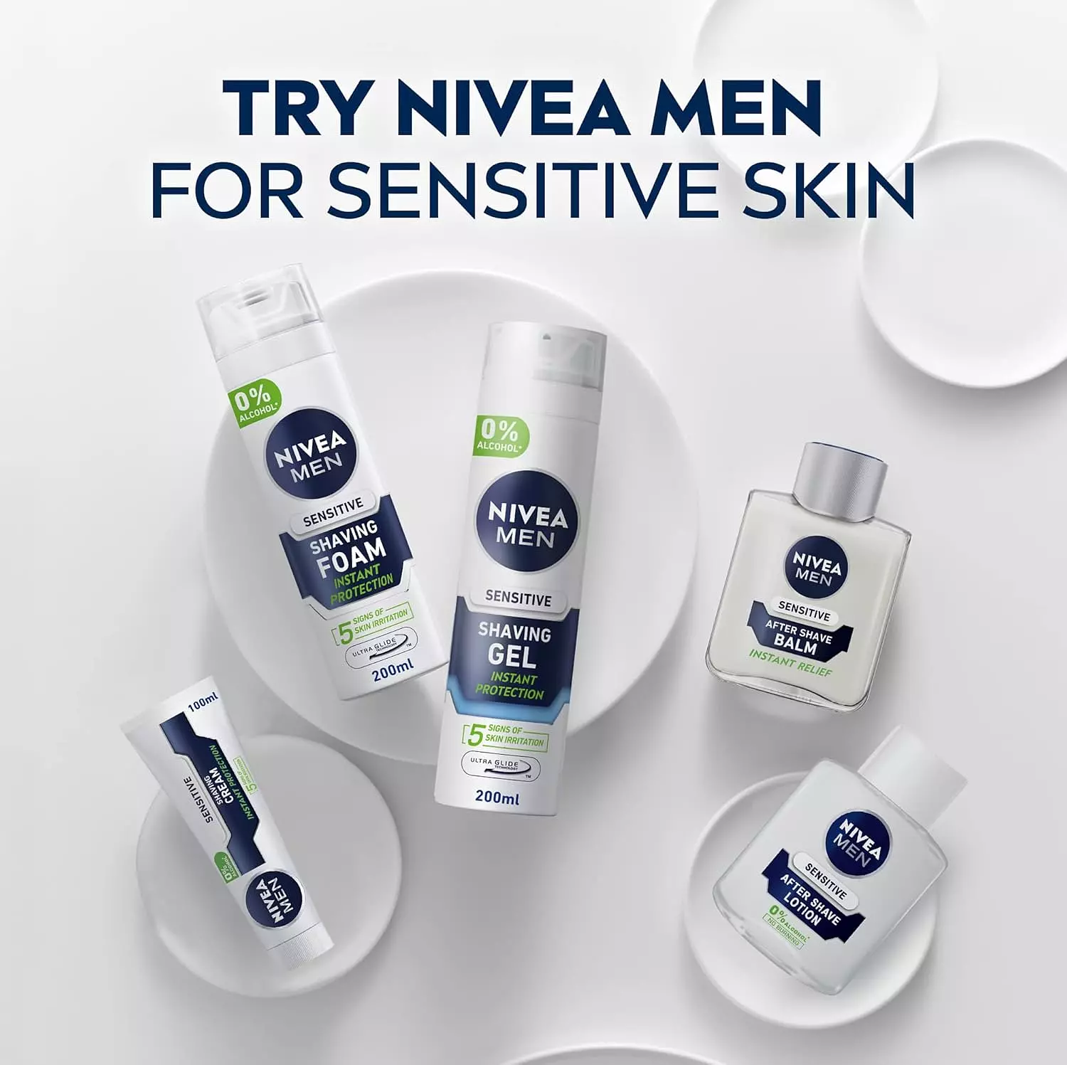 NIVEA MEN SENSITIVE SHAVING CREAM 100 ML 2